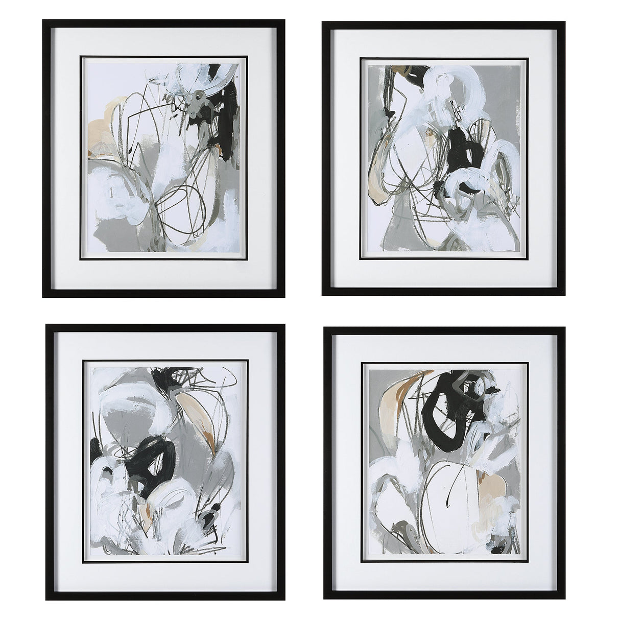 Tangled Threads Framed Prints, S/4