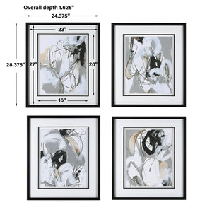 Tangled Threads Framed Prints, S/4