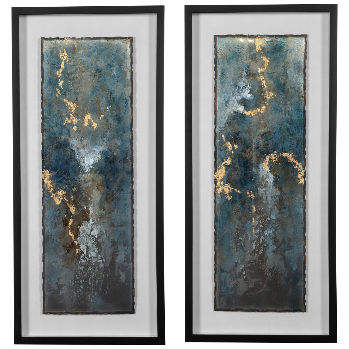 Glimmering Agate Framed Prints, S/2