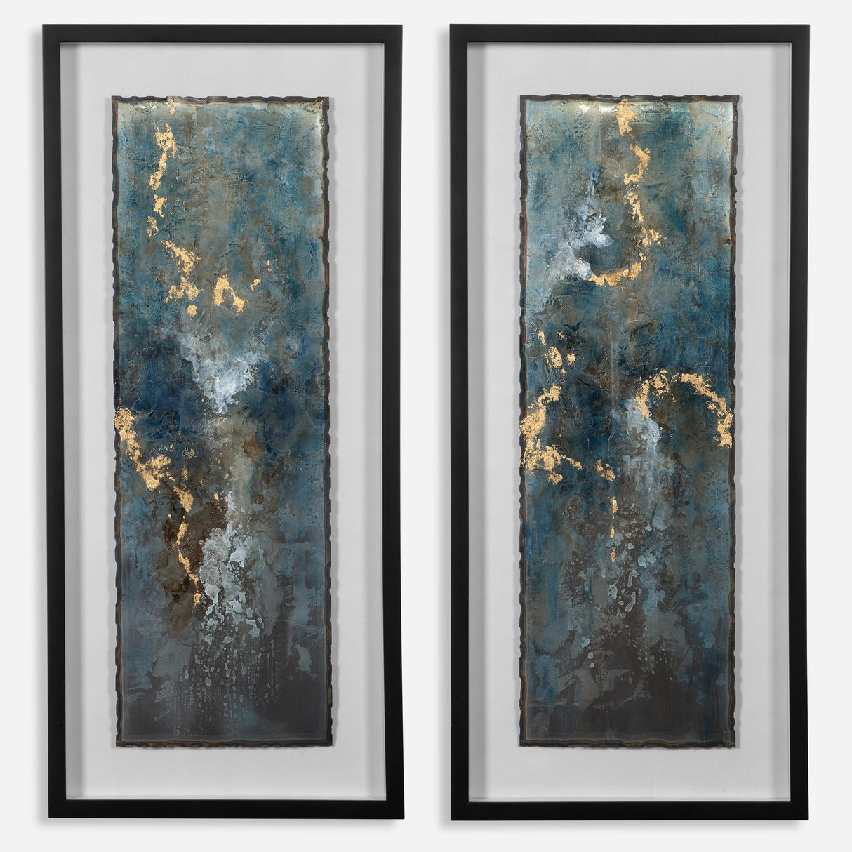 Glimmering Agate Framed Prints, S/2