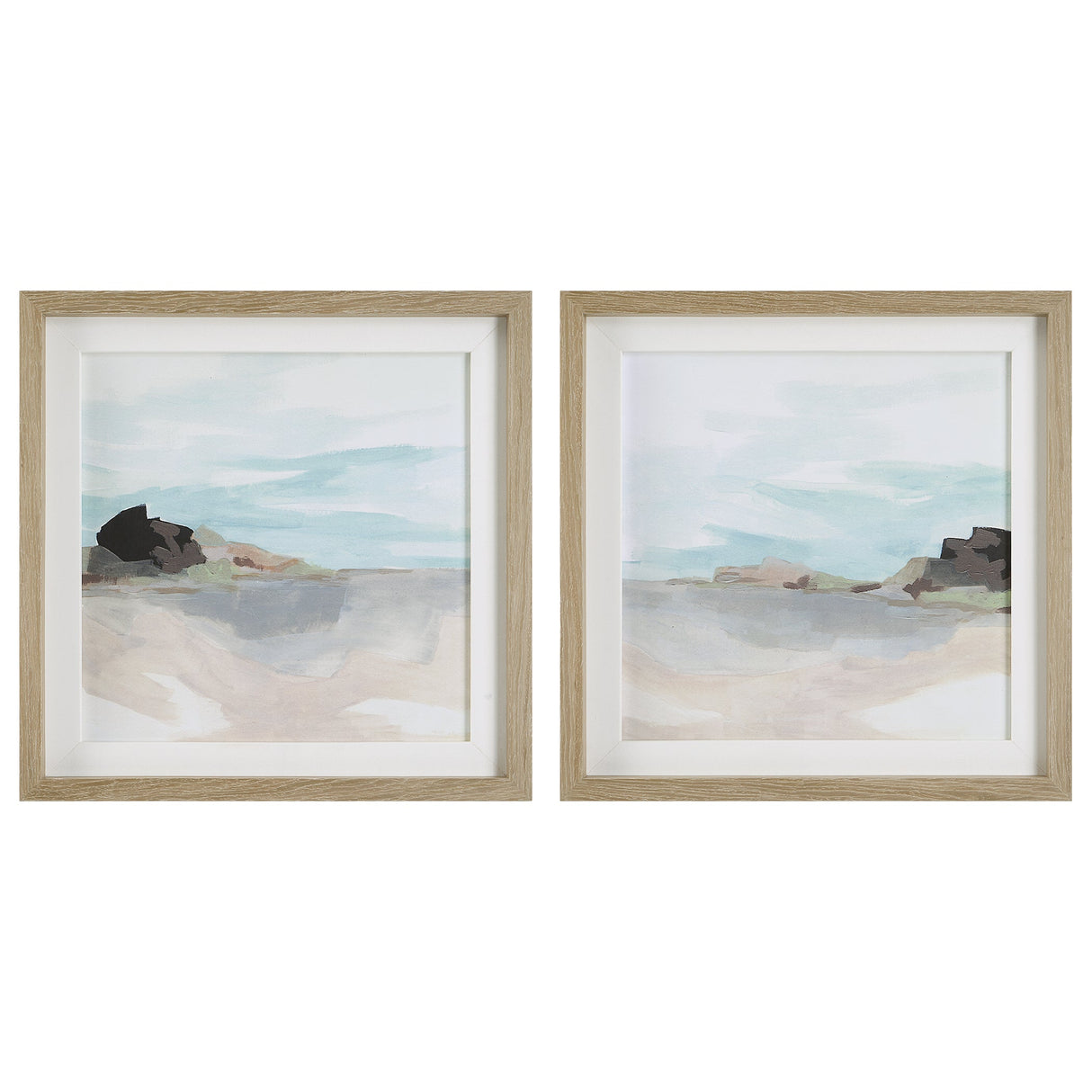 Glacial Coast Framed Prints, S/2