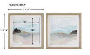 Glacial Coast Framed Prints, S/2