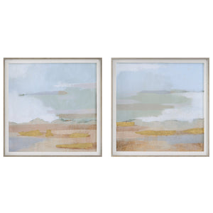 Abstract Coastline Framed Prints, S/2