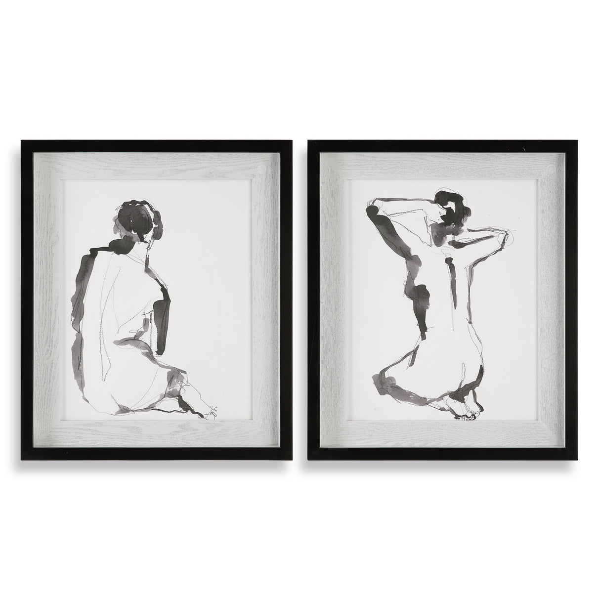 Bathers Framed Prints, S/2