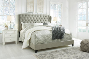 Jerary Queen Upholstered Bed with Roll Slats