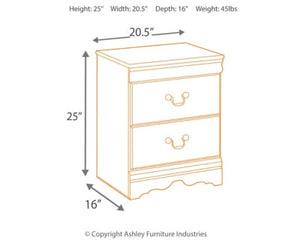 NIGHT STAND W/2-DRAWERS