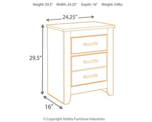 B249-92 Two Drawer Night Stand