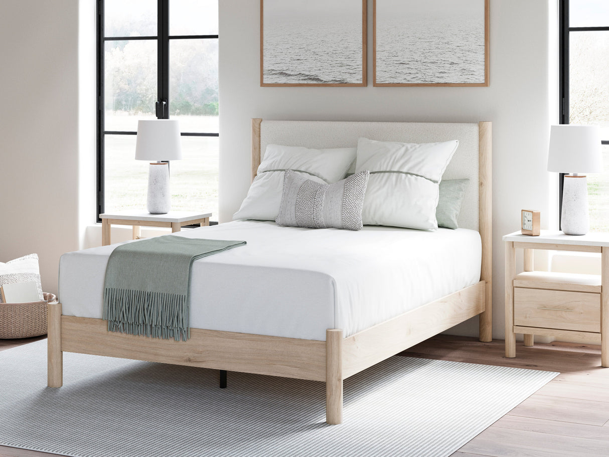 Cadmori Full Upholstered Panel Bed