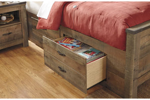 Trinell Twin Panel Bed with 2 Storage Drawers