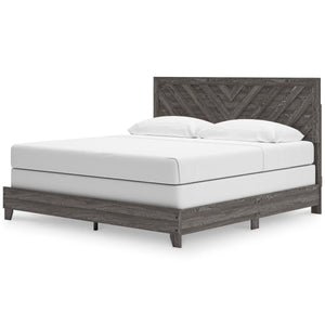 Sylveri King Chevron Panel Bedroom with Free Mattress