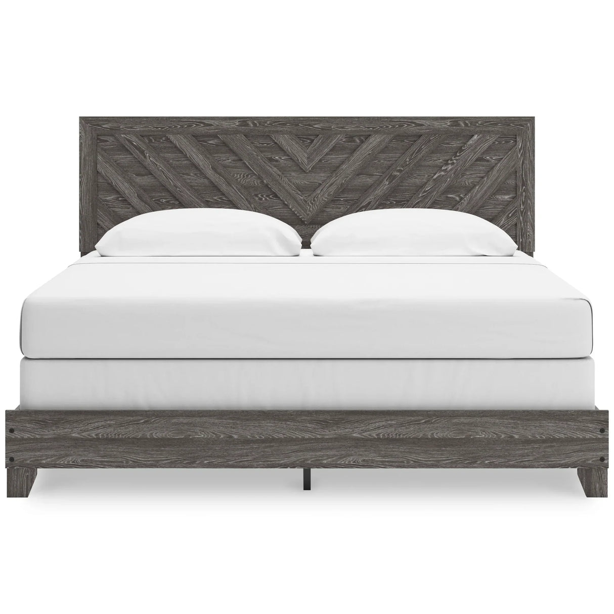 Sylveri King Chevron Panel Bedroom with Free Mattress