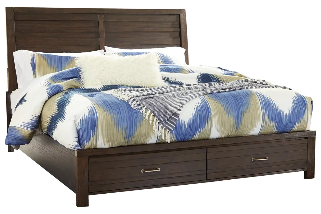 Darbry Queen Panel Bed with 2 Storage Drawers