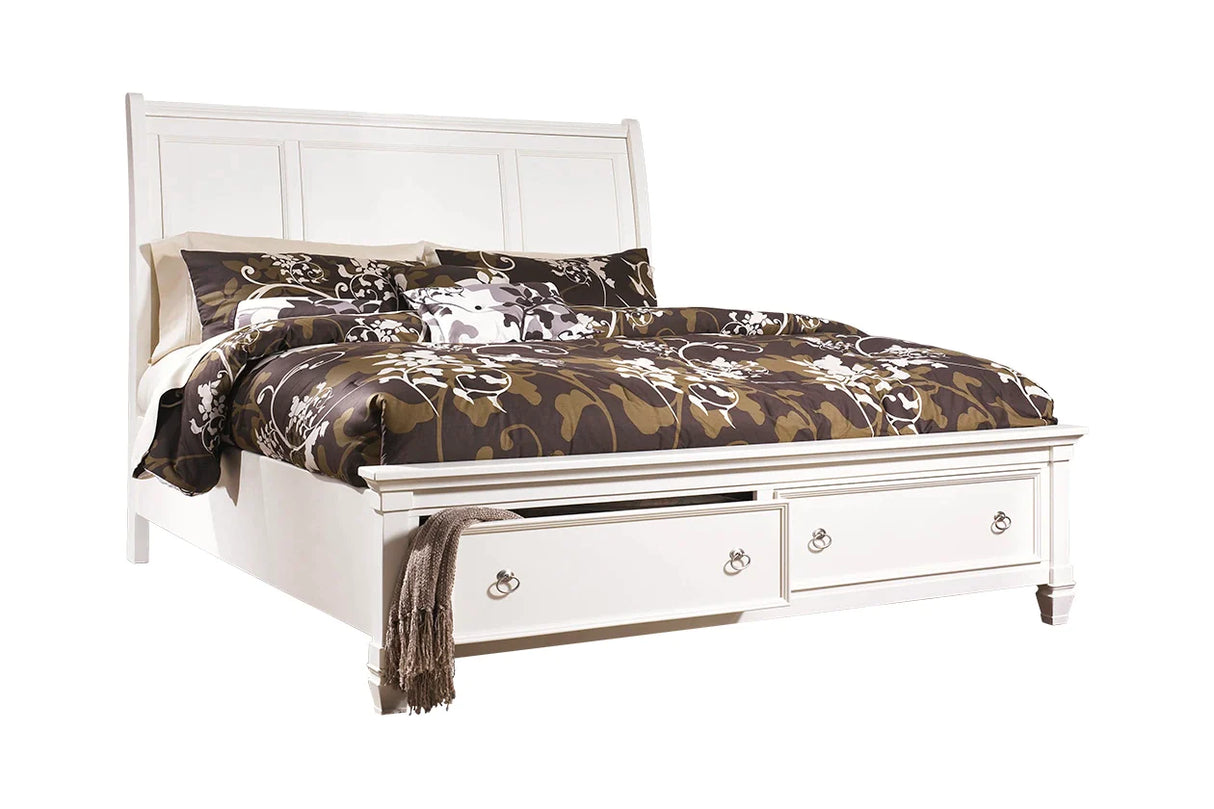 Prentice King Sleigh Bed with 2 Storage Drawers