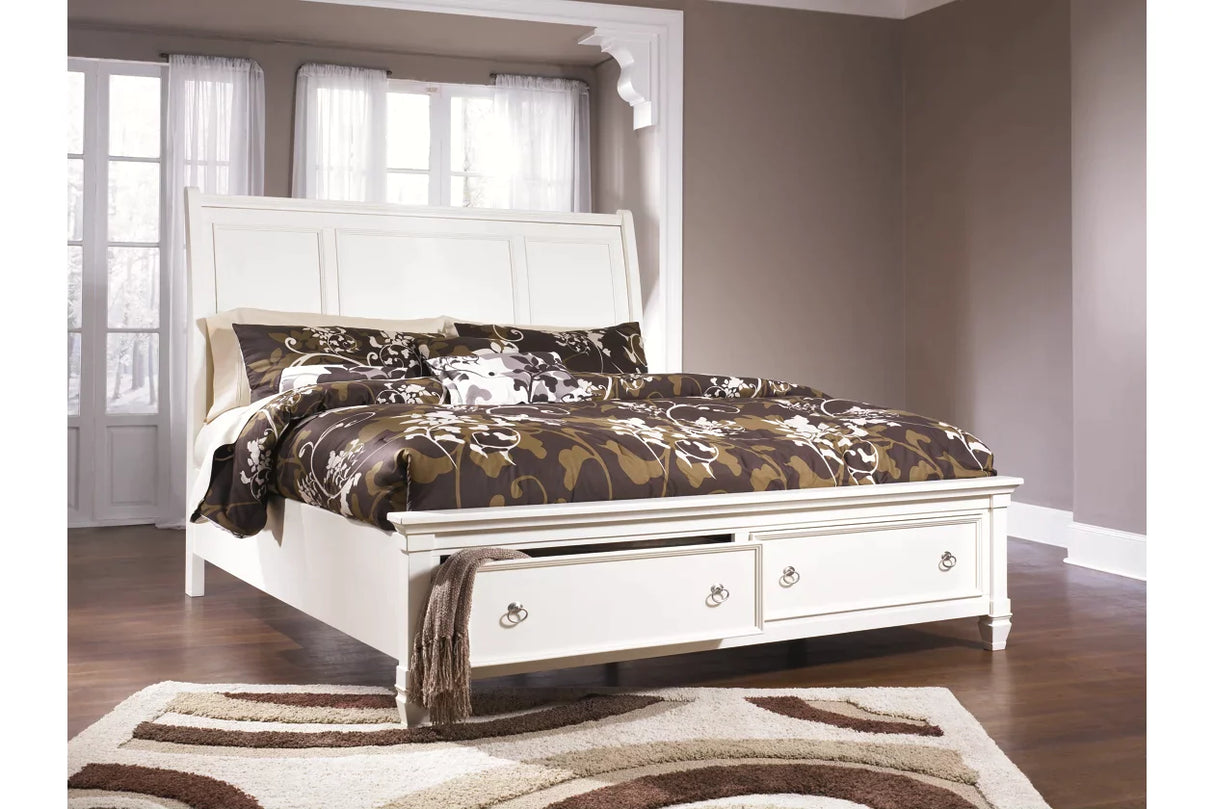 Prentice King Sleigh Bed with 2 Storage Drawers