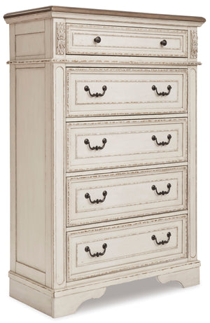 Realyn King Panel bedroom with chest