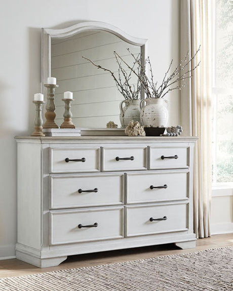 Teganville 7 Drawer Dresser and Mirror