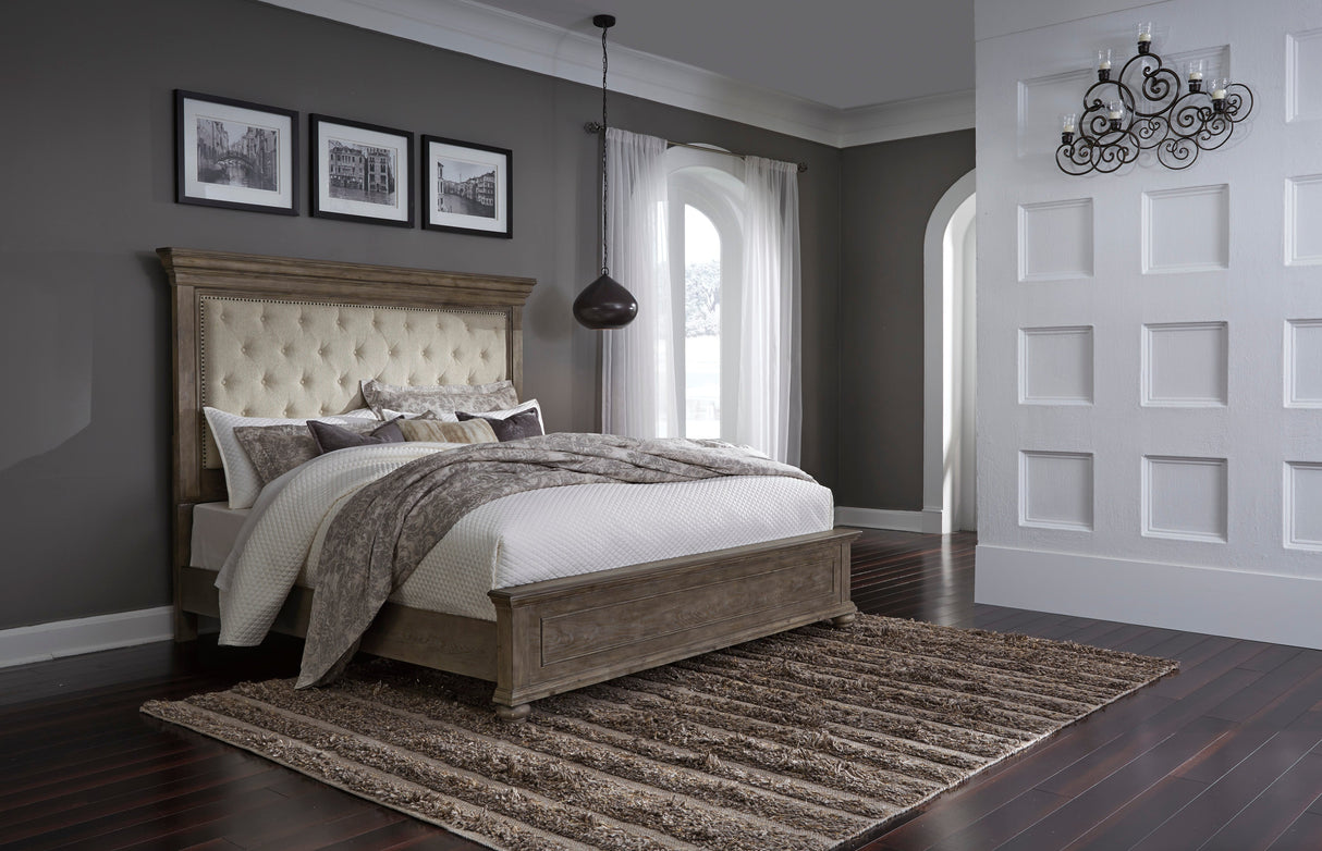 Johnelle Queen Upholstered Panel Bed