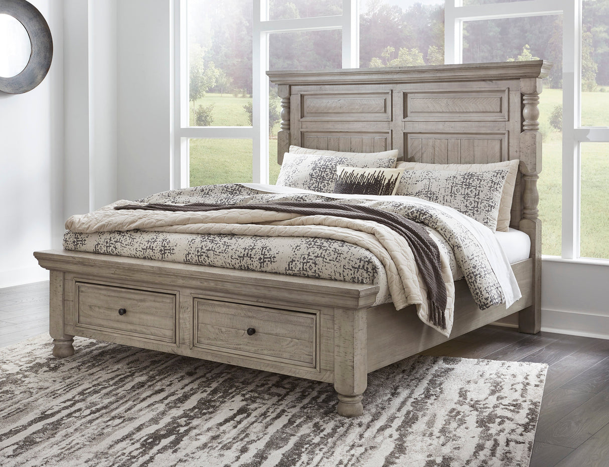 Harrastone King Bedroom Set No Chest