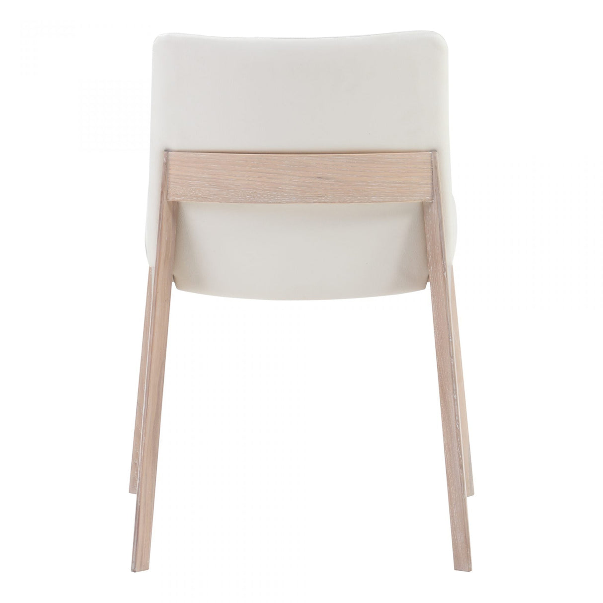 Deco Oak Dining Chair White Pvc-M2