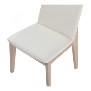 Deco Oak Dining Chair White Pvc-M2