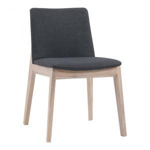 Deco Oak Dining Chair Dark Grey-M2