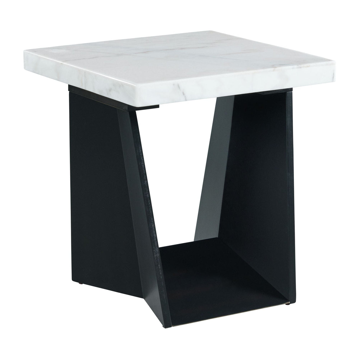 Beckley End Table In White Marble Top