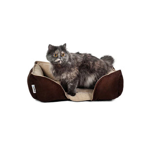 [53msa-brownxbeige] Mike Pet Bed (Sabia, Medium, BrownXBeige)