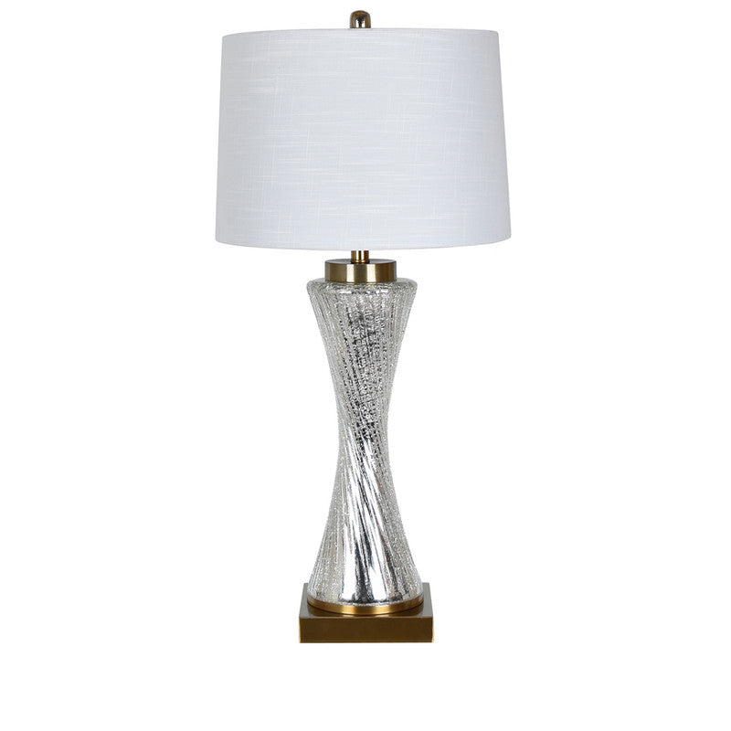 ADDISON TWIST TABLE LAMP  33.5''HT.,GLASS&METAL  M