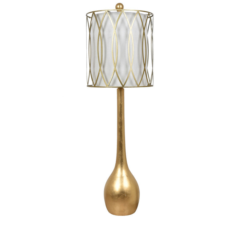 CARRINGTON TABLE LAMP  39''HT.,RESIN  GOLD LEAF FI