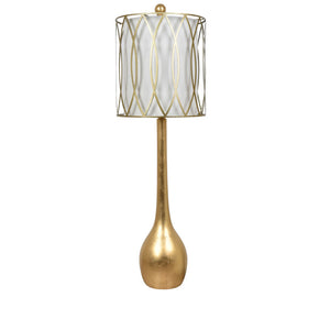 CARRINGTON TABLE LAMP  39''HT.,RESIN  GOLD LEAF FI