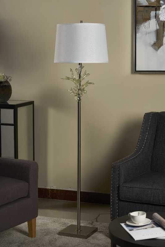 Crystal Coral Clear Floor Lamp