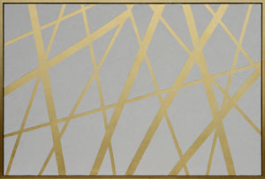 Sepia Lines Framed Painting