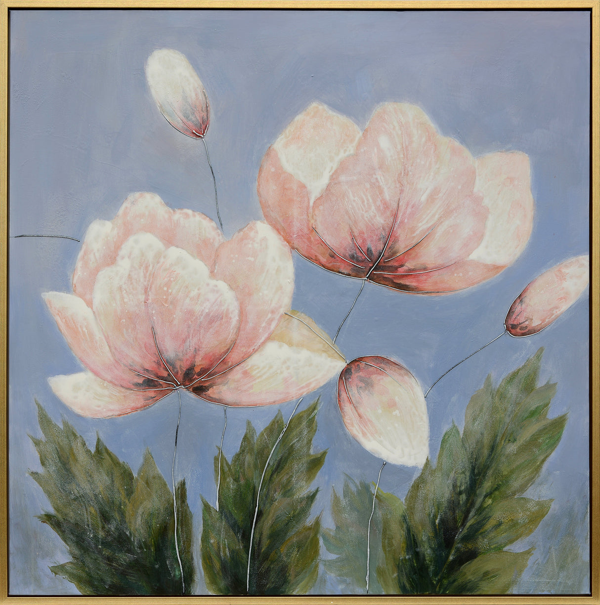 Pink Flower Handmade Oil Painting