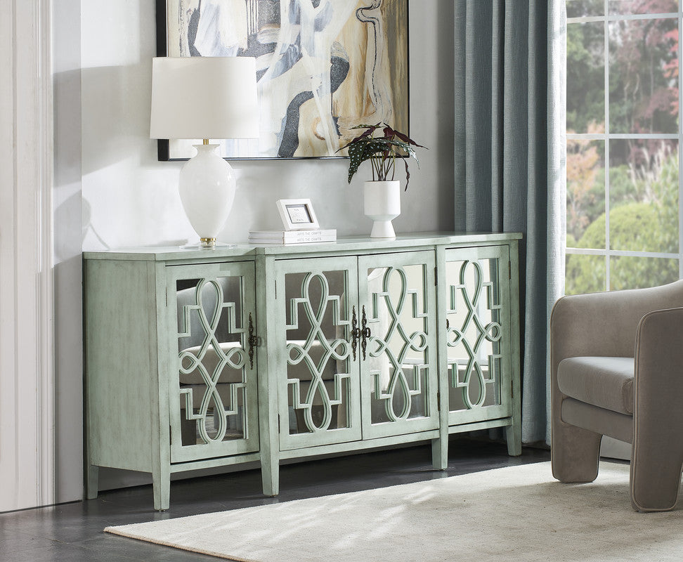 Isabelle Gray Mirrored Sideboard