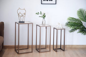 Brass Long Table Set of 3