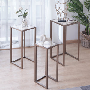 Brass Long Table Set of 3