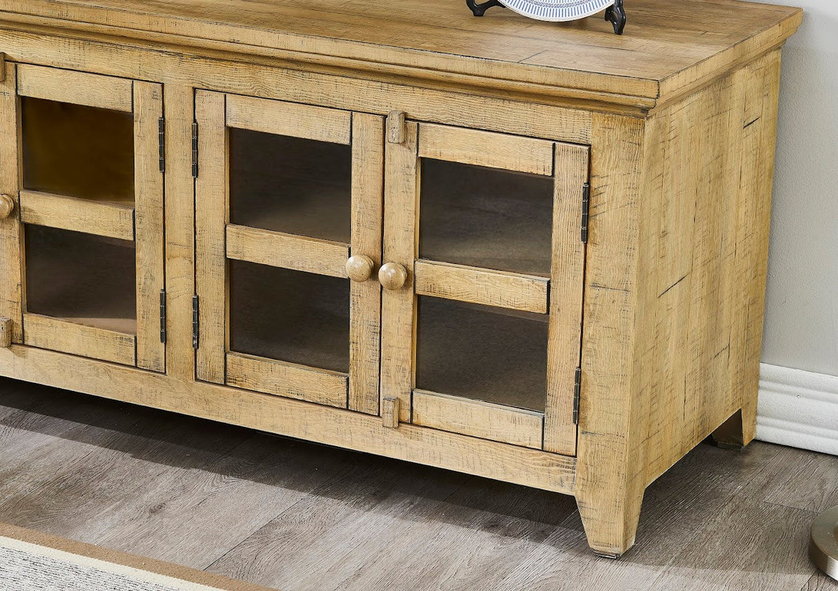 Natural TV Cabinet-6 doors