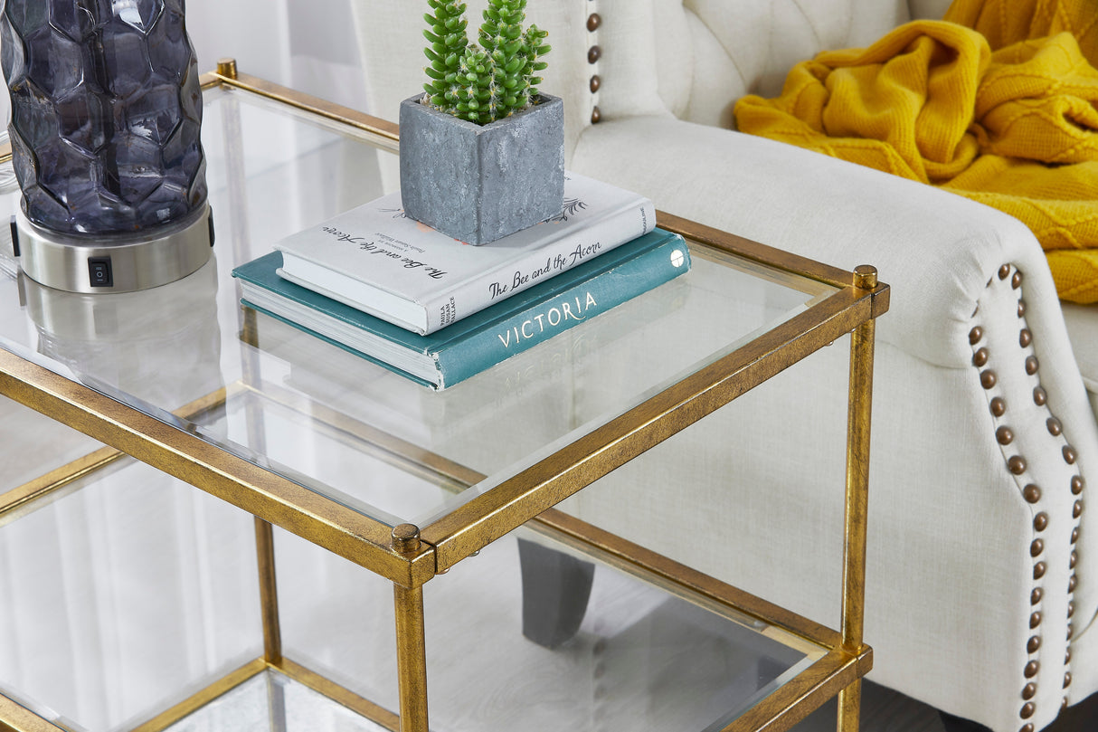 Gold Foil finish Side TABLE