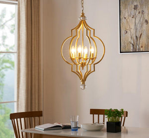 Gold Arc Foil Finish Pendant Lamp