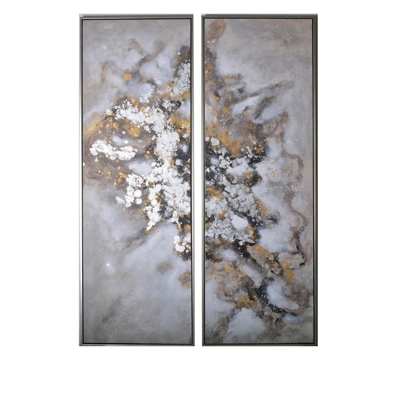 Dual Vertical Abalone Wall Painting Canvas