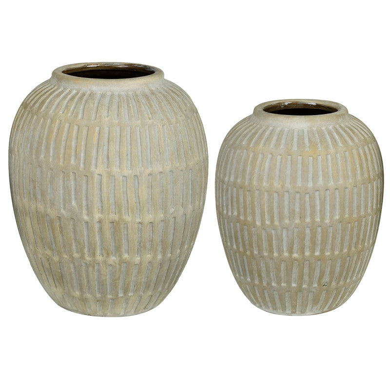 CERAMIC VASE SIZE L 11x11x13.25''