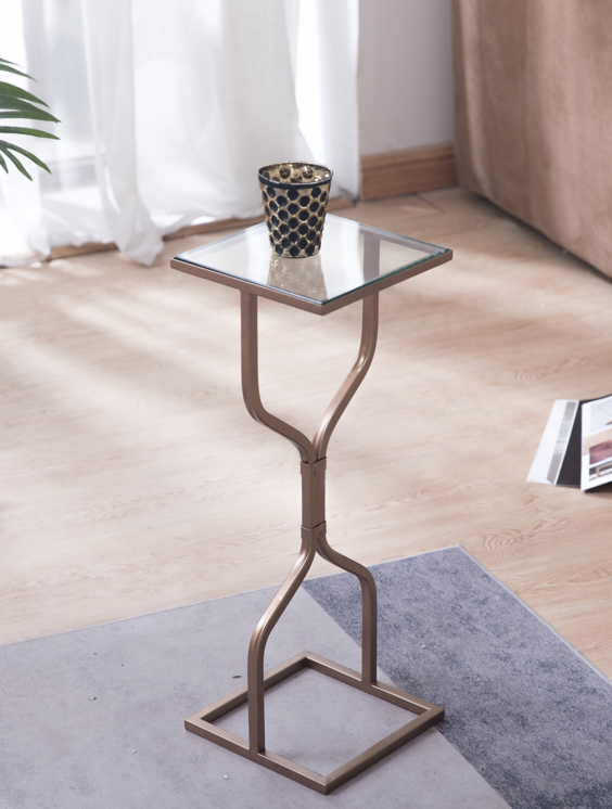 Hour Glass Brass Side Table