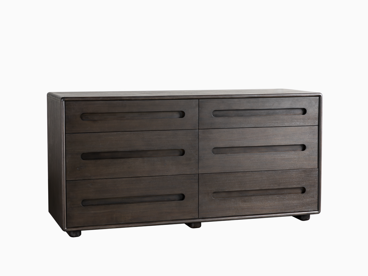 Cora Dark 6-Drawer Dresser