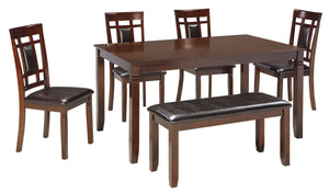 Bennox Dining Table and Chairs with Bench (Set of 6)