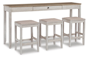 Skempton Counter Height Dining Table and 3 Bar Stools