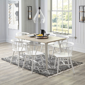 Grannen White Dining Set (6 Chairs)