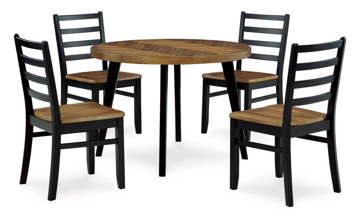 Blondon Round DRM Table Set (5/CN)