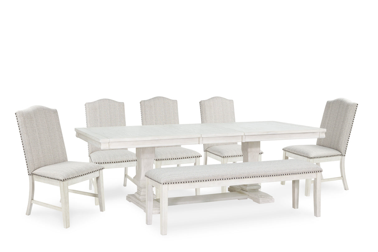 Hestigan Dining Set  5 Chairs W Bench