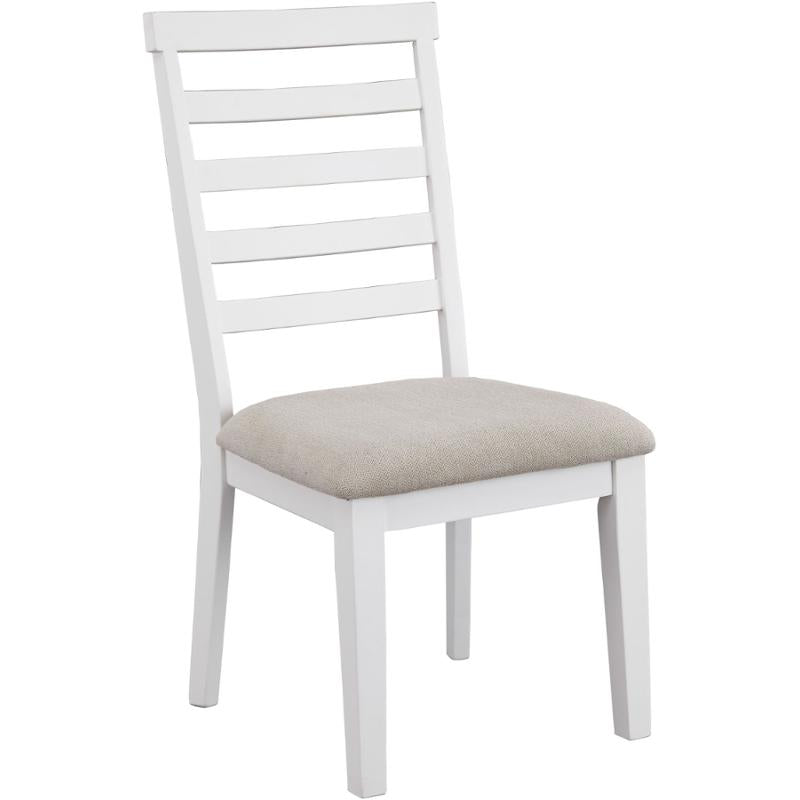 Gardomi White/Light Brown Dining Upholstered Side Chair