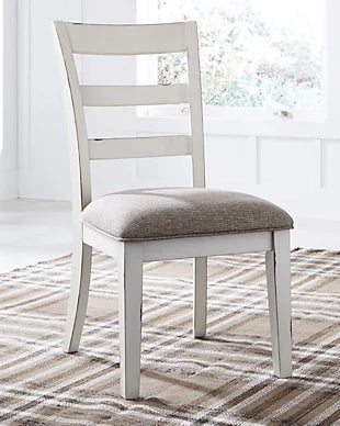 Stownbranner White/Gray Upholstered Side Chair